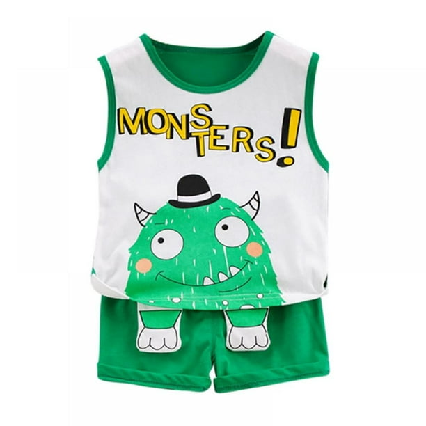 Little Boys Summer Cotton Sleeveless Tees Tank Tops & Shorts Sets 2Y-7Y Little Boys Summer Cotton Sleeveless Tees Tank Tops & Shorts Sets 2Y-7Y
